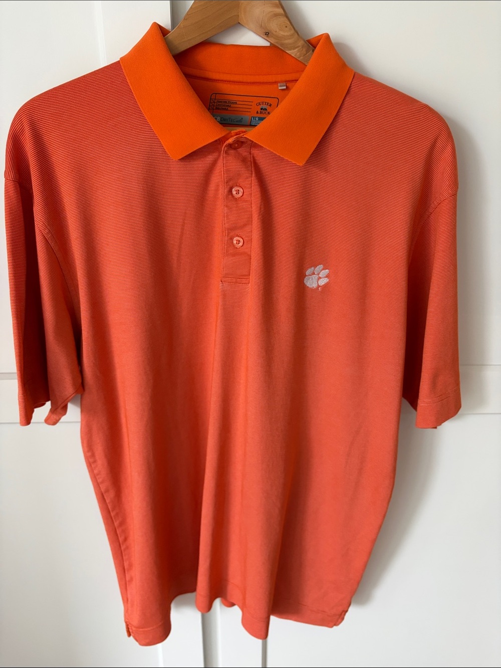 Cutter & Buck Men's Clemson Polo with Contrast Collar